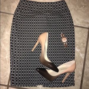 EUC Ombré heels nude/black 8.5